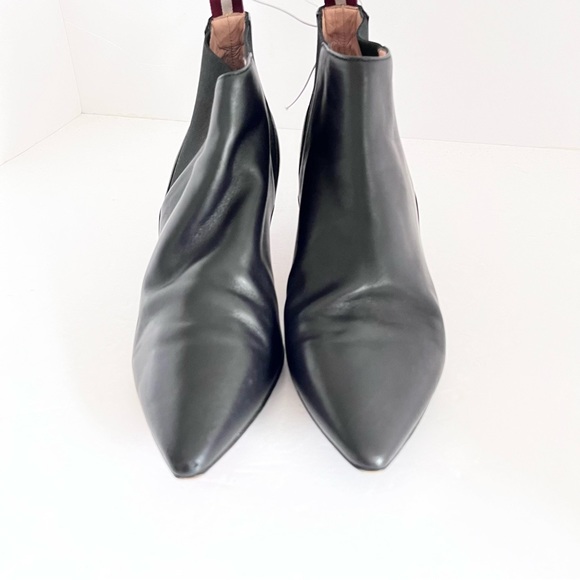 BALLY SWITZERLAND ALANNA 55 BLACK CALF LEATHER ANKLE BOOTIES SZ 39 - Picture 5 of 16
